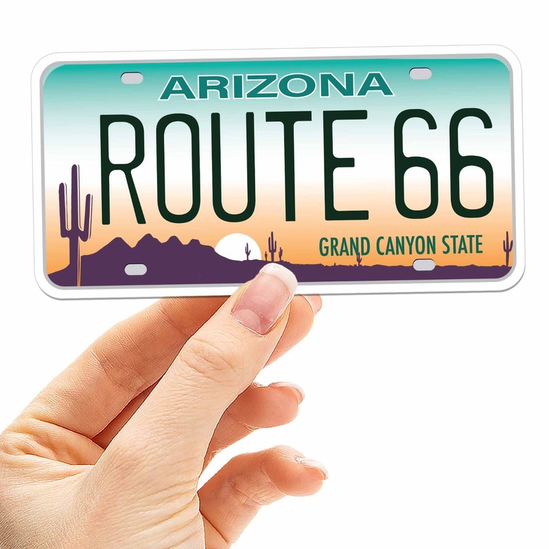 Route 66 State License Plate Bumper Stickers – Choose Your State Decal