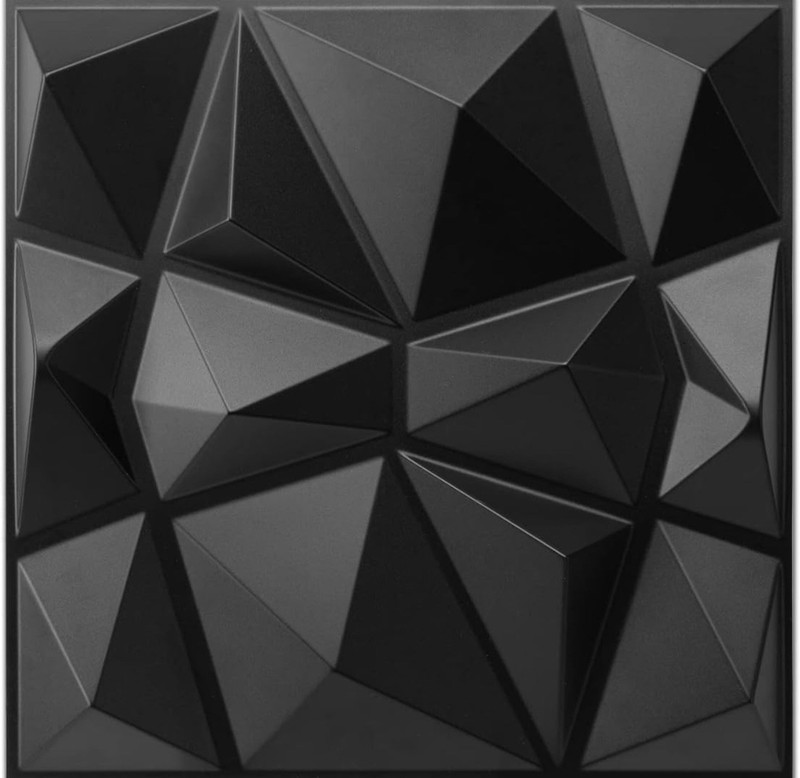 Art3d Decorative 3D Wall Panels in Diamond Design, 12″x12″ Matt White (33 pack)