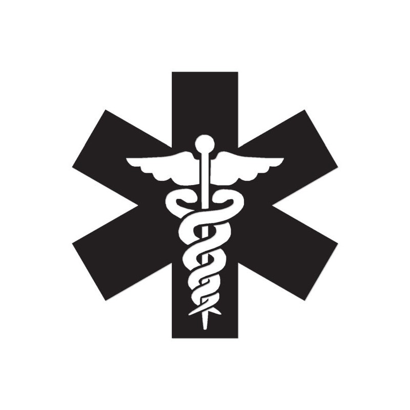 Caduceus Medical Symbol – Decal Sticker – Multiple Colors & Sizes – ebn3253