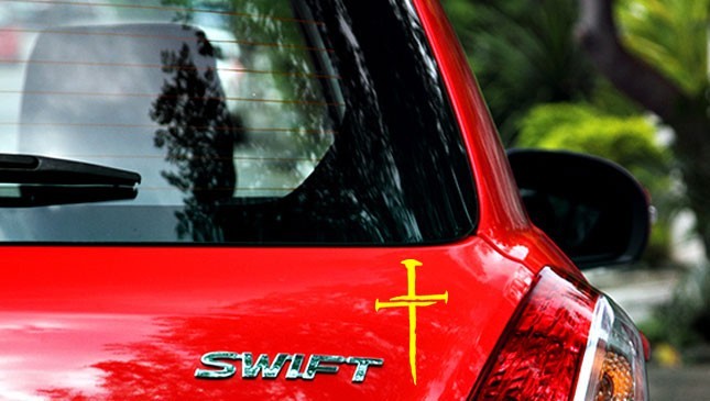CROSS OF NAILS Vinyl Decal Sticker Jesus Christ Christian Religious God Lord gallery