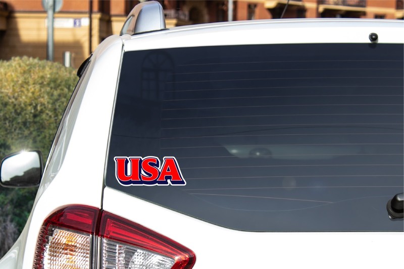 USA Decal Sticker Patriot Red White Blue Flag Country Patriotic Americans First gallery