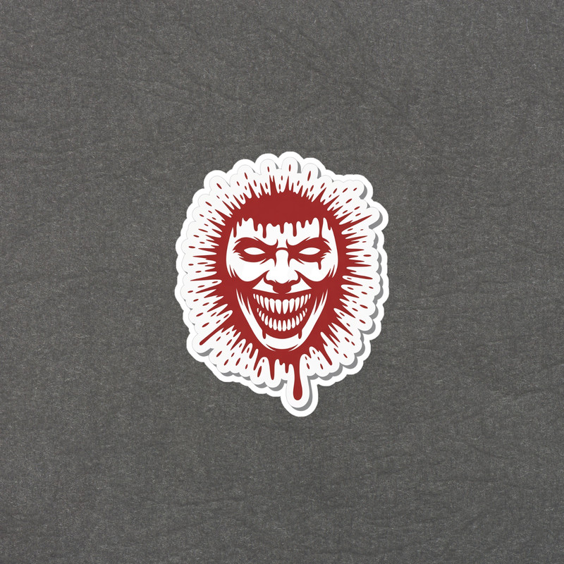 Creepy Clown Sticker Horror Laptop Decal Spooky Graphic Art #6551