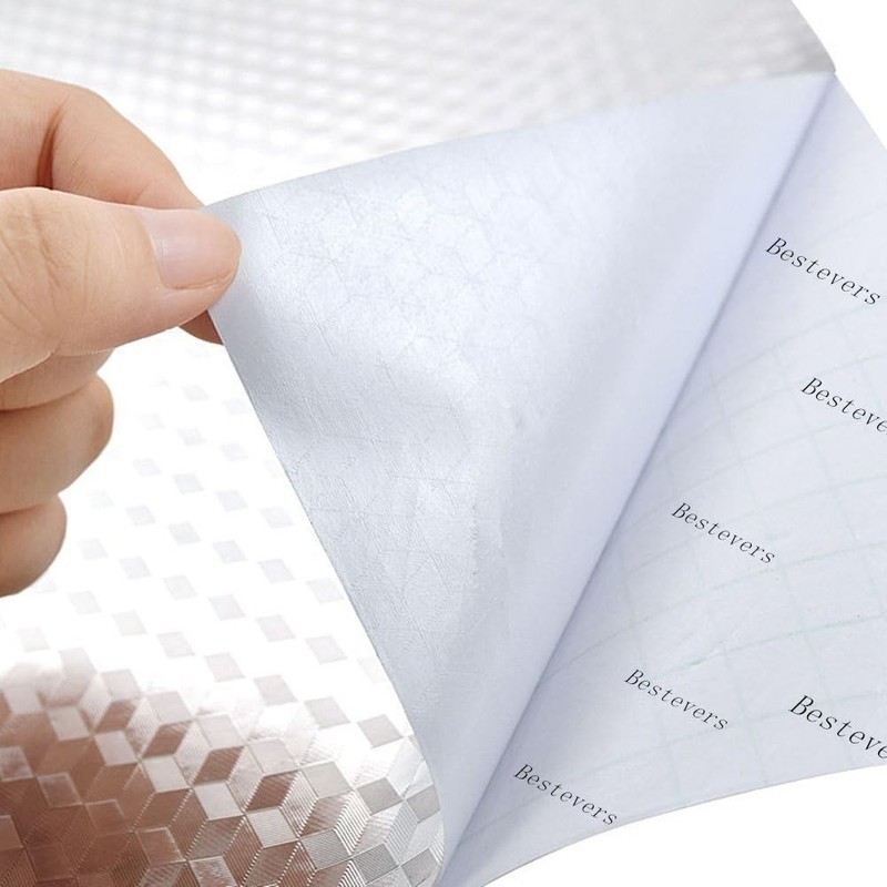 Kitchen Waterproof Aluminum foil Stickers Anti Greasy Counter, 15.7X118.1 inches gallery