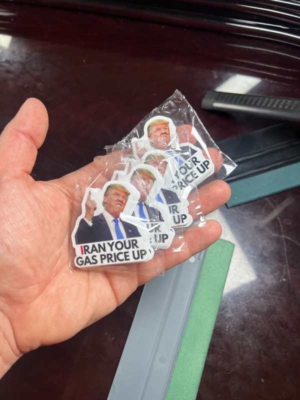 Trump Stickers IRAN YOUR GAS PRICE UP Gas Pump Waterproof Vinyl NEW 1/10/50/100 gallery