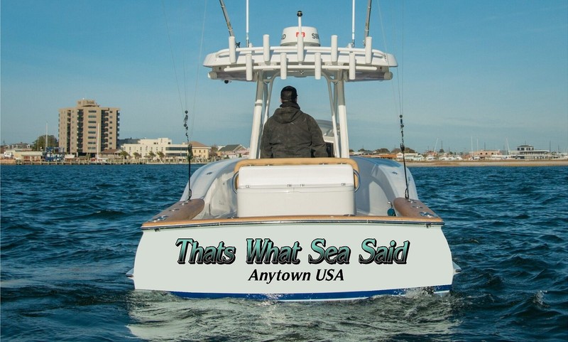 Boat Name Decal 3x18" / Custom Hull Graphic / Premium Marine Vinyl Lettering GRB gallery