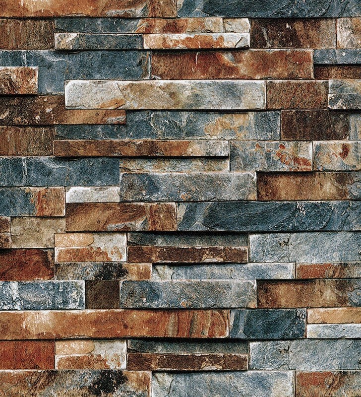 CAX Stone Peel and Stick Wallpaper Faux Stone Wallpaper 17.5″ X 480″ Brick Co…