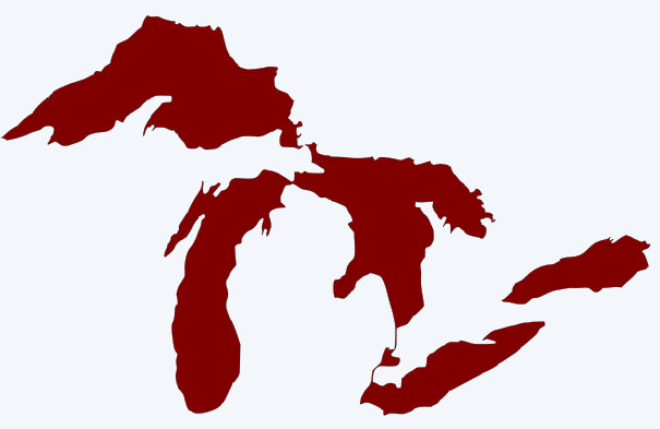 Michigan Great Lakes Vinyl Decal Sticker - You choose color and size gallery