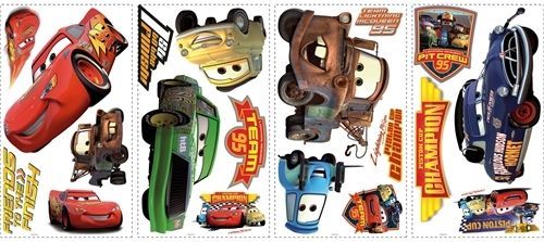 RoomMates Cars Pixar Disney Peelable Appliques RMK1520SCS