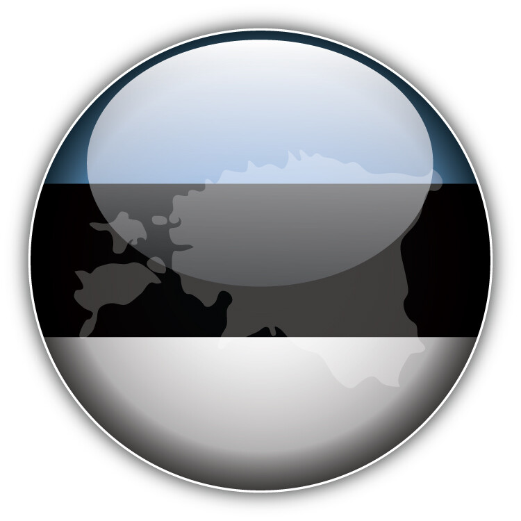 Estonia Map Flag Glossy Label Car Bumper Sticker Decal “SIZES”