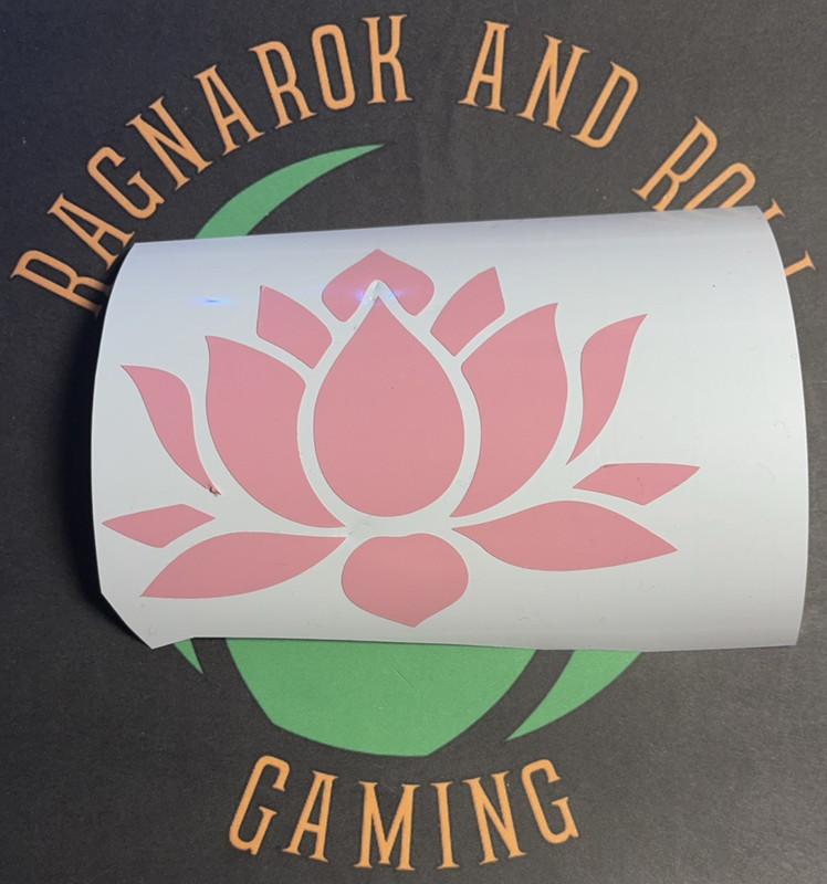 Vinyl Decal – Pink Lotus – 5″ x 3.5″ – Permanent Self Adhesive
