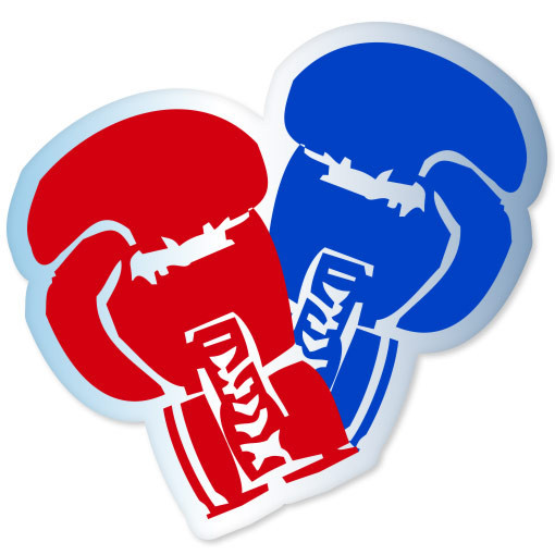Boxing gloves car bumper sticker decal 5″ x 5″