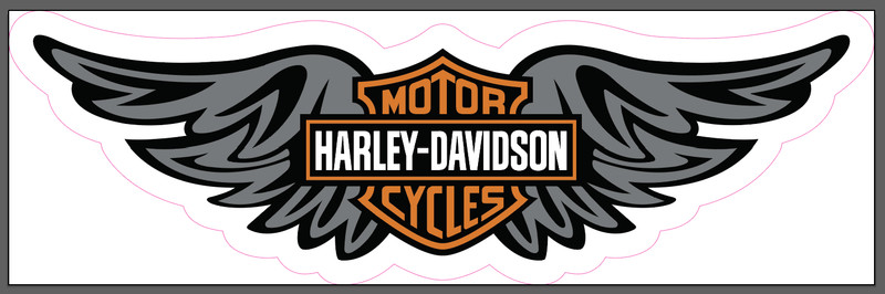 Harley Davidson Wings Vinyl Sticker – Waterproof & UV Resistant Decal