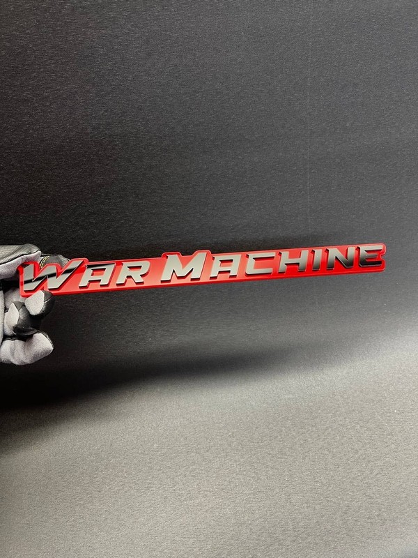 1PC WAR MACHINE Custom 3D Text Car Badge Fender Emblem Tailgate Toolbox Decal gallery