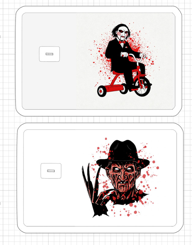 Horror Halloween Credit Debit Card Skins Pennywise Jigsaw Freddy Kruger Chucky gallery