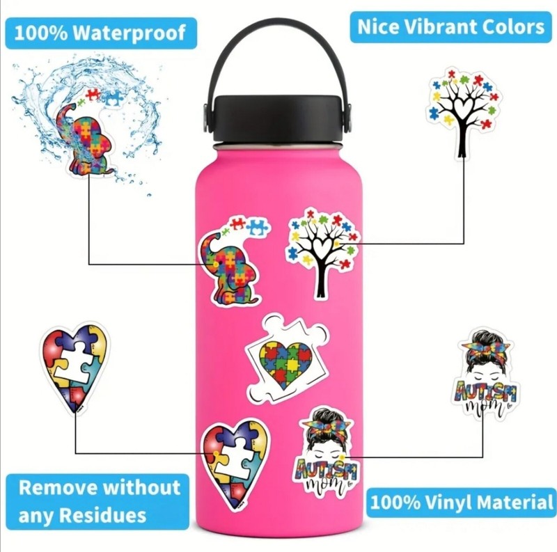 20 PCS Autism ASD Awareness Stickers BRAND NEW gallery