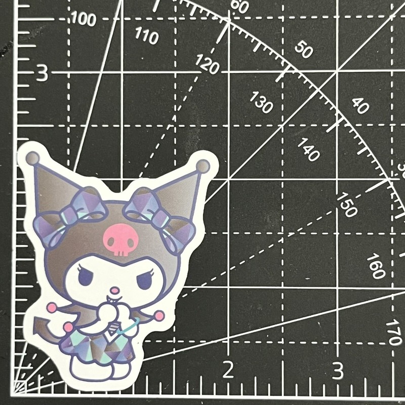 Kuromi Purple Bows – Vinyl decal Sanrio Sticker StickerBomb Notebook KAWAII rare