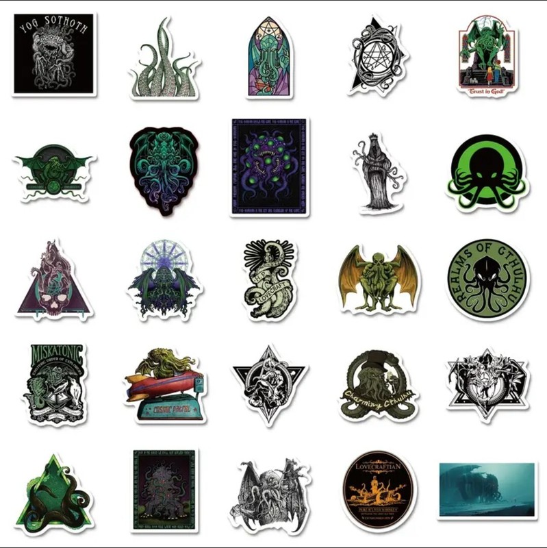 20 PCS Cthulhu H. P. Lovecraft Lovecraftian Stickers BRAND NEW gallery
