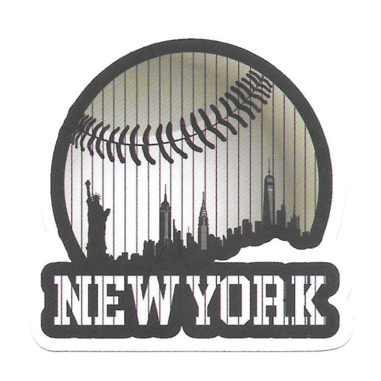 New York Baseball Sticker Die Cut Sports Decal Skyline Journal Scrapbook Gift