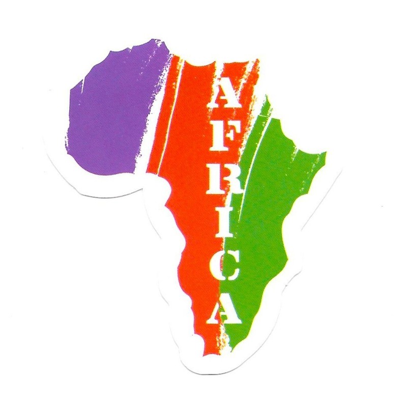Africa Map Vinyl Sticker Colorful Continent Silhouette Travel Souvenir Decal Art