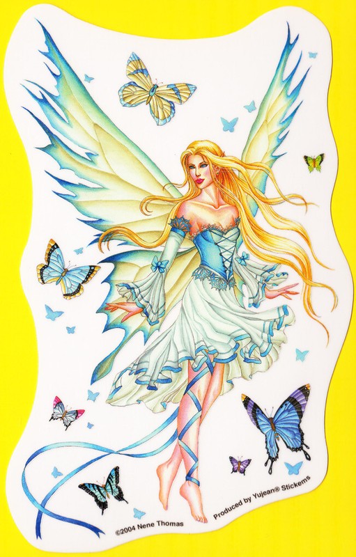 Prelude In Blue Fairy Nene Thomas Die-Cut Decal Sticker Butterflies New Fantasy