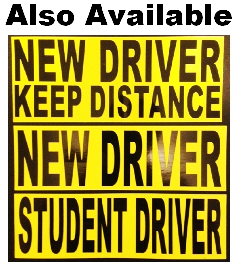 New Driver Keep Distance sign bumper sticker for student driver NOT magnet gallery