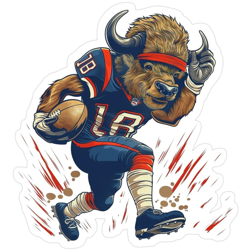 Buffalo Bills Football Sticker Decal Laptops Helmets Hard Hat Tumbler
