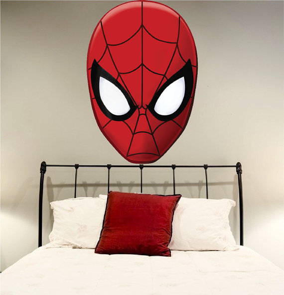 Spiderman Bedroom Vinyl Wall Decal Sticker, Spider Man Decor, Laptop Decal b04