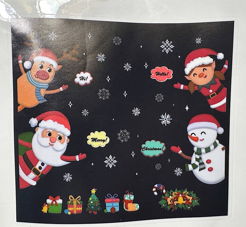 Merry Christmas Large Wall Stickers Snowman Santa Elf Reindeer New