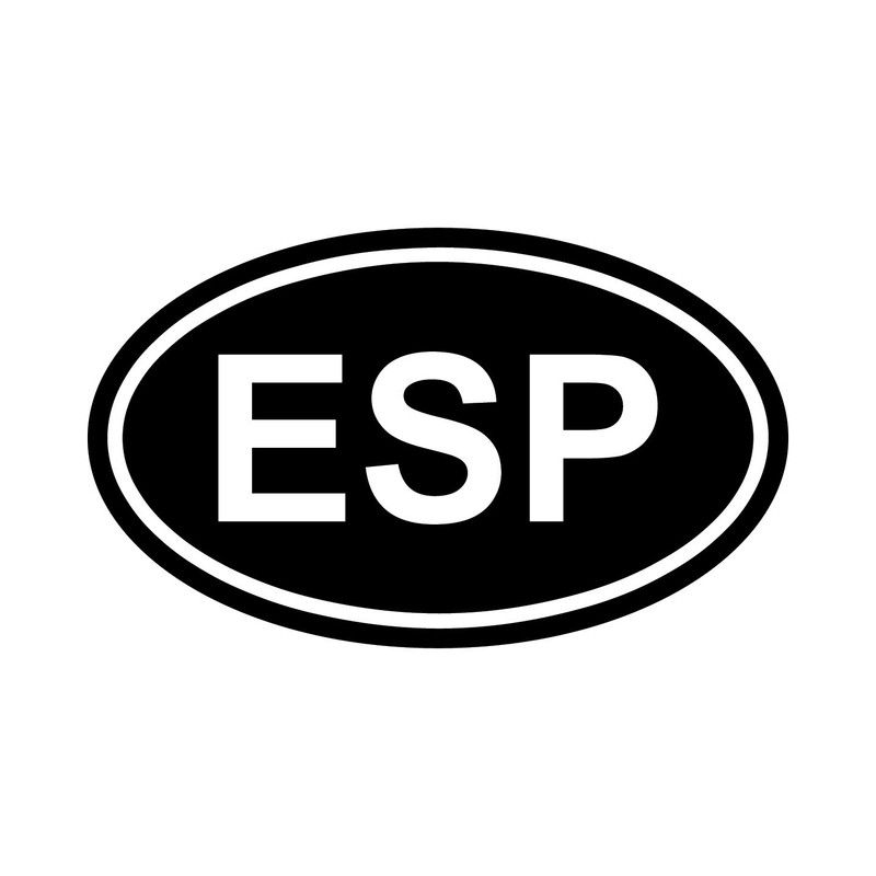 Spain ESP Oval Country Code Vinyl Decal Sticker for Car Window Laptop & Gifts