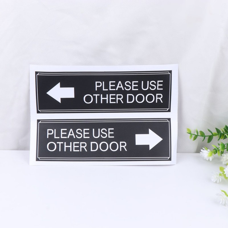 Creative Door Stickers 6Pcs Please Use Other Door Sign Decals for Easy DIY gallery