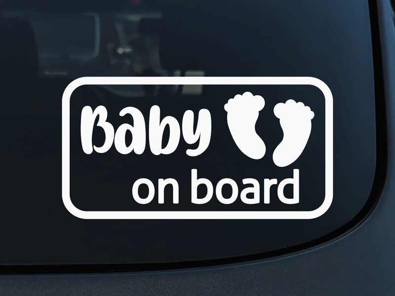 EMPIRE DESIGN Baby on Board Child Kid Little Human Vinyl Decal Car Sticker