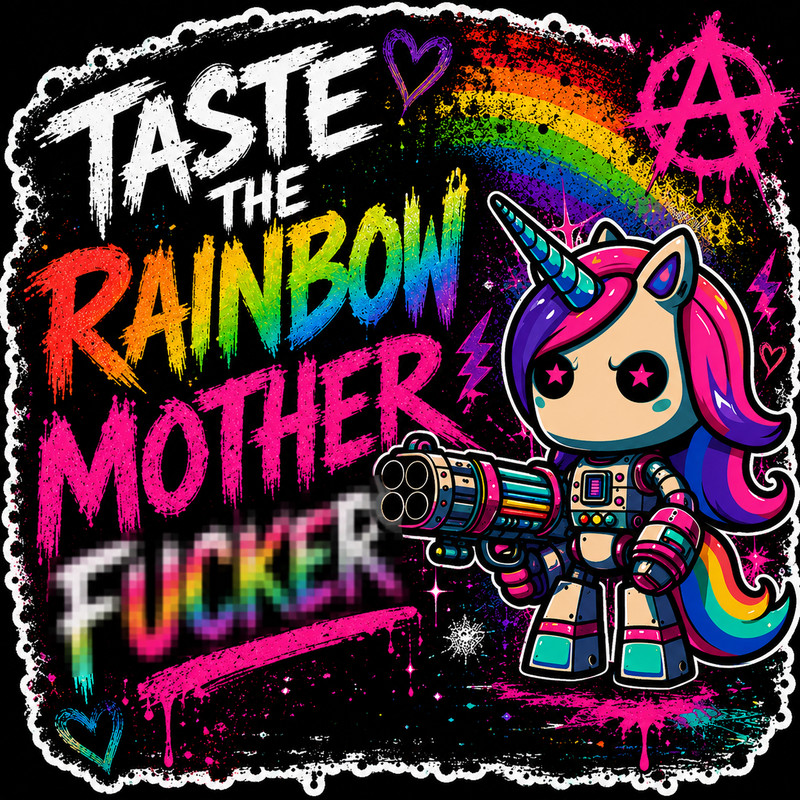5 Pack – Taste the Rainbow LGBTQIA2S+ sticker | Rainbow Unicorn Punk sticker