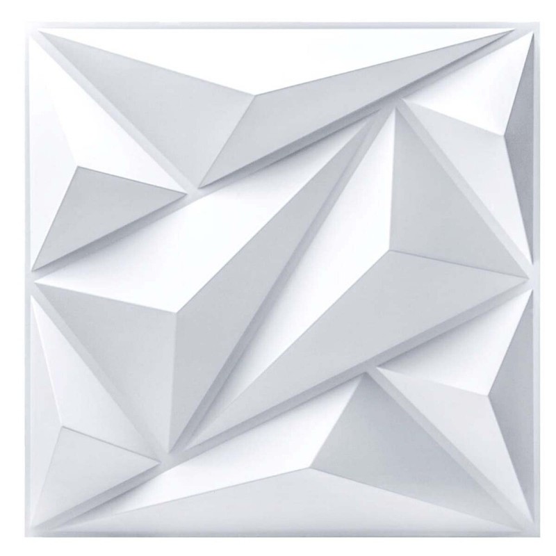12pcs 3D Wall Panels Decorative Wall Boards 30cm*30cm Square PVC Panels White gallery