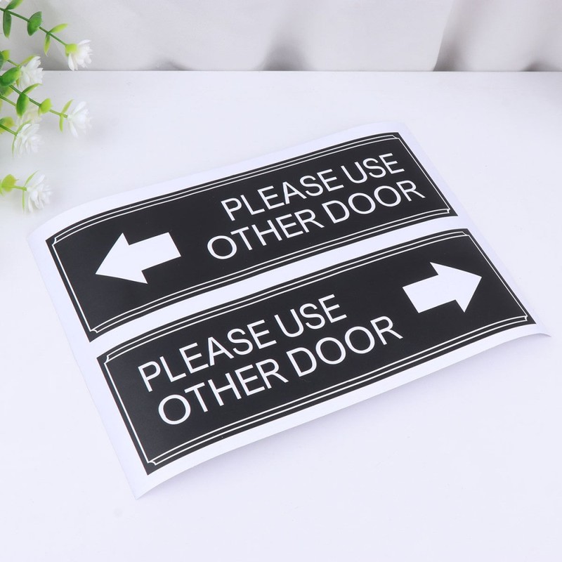 Creative Door Stickers 6Pcs Please Use Other Door Sign Decals for Easy DIY gallery