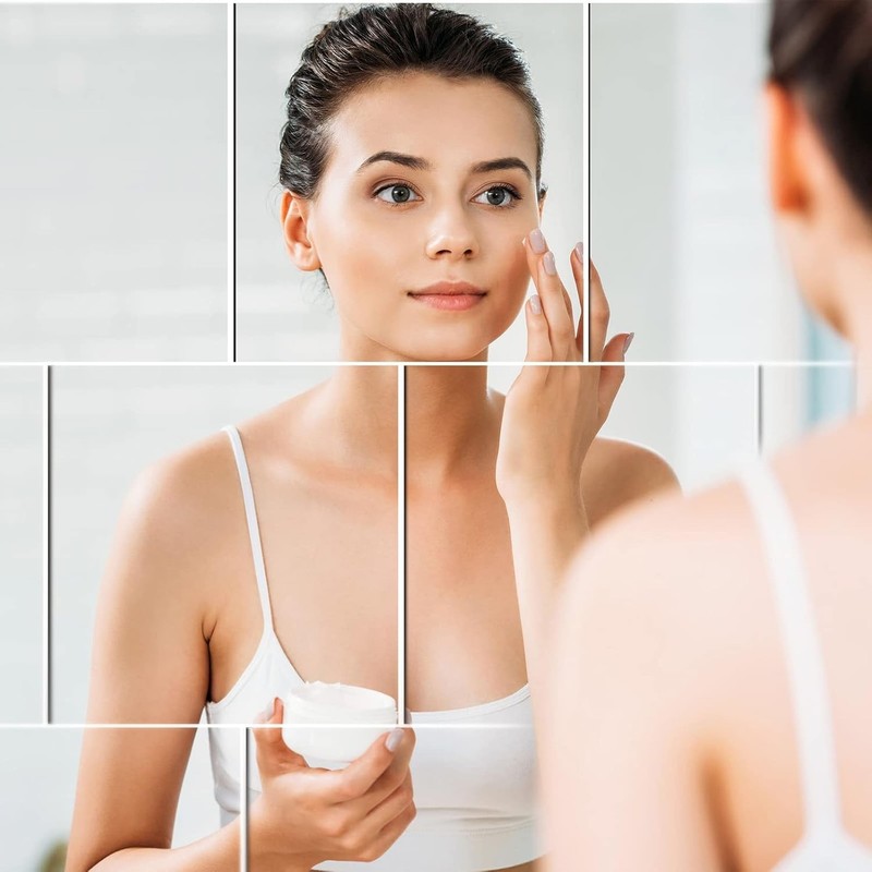 Modern Square Non-Glass Mirror Stickers - 12x12 Inches for Stylish Walls gallery