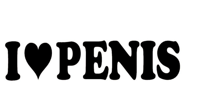I LOVE PENIS – VINYL DECAL CAR WINDOW STICKER GAY PRIDE PRANK FUNNY GAG GIFT