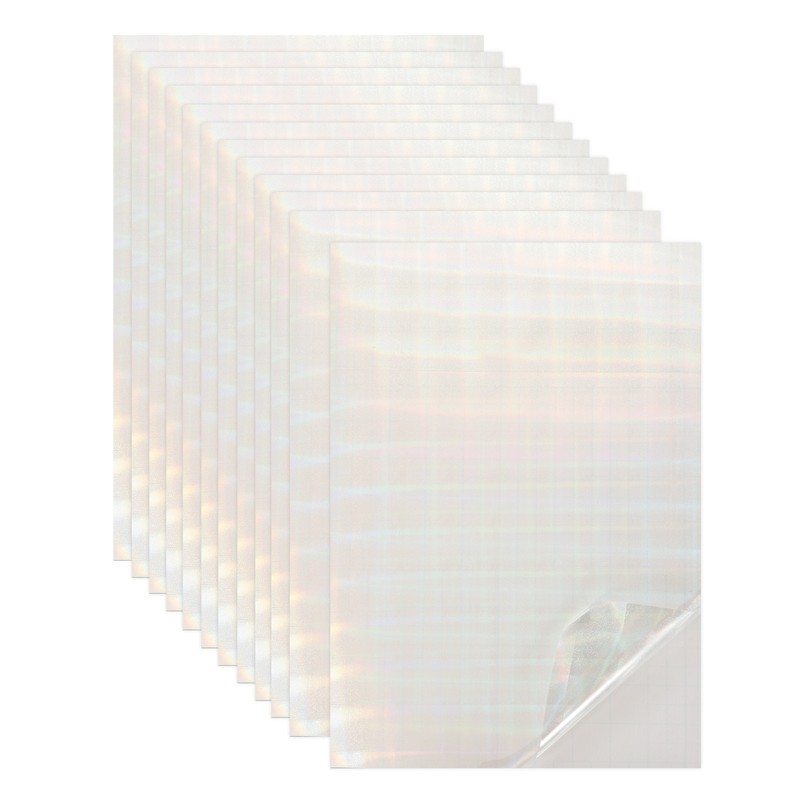 12 Sheets 8.3″x11.7″ Holographic Sticker A4 Self-Adhesive Film(Square Dot)