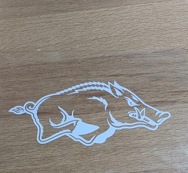 Arkansas Razorbacks vinyl decal