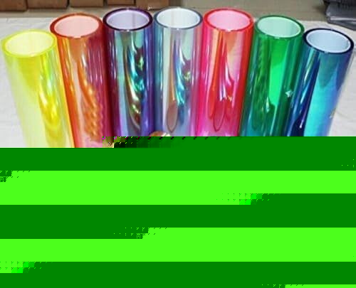 12 X 48 inches Self Adhesive Shiny Chameleon Headlights Tail Lights Fog Red