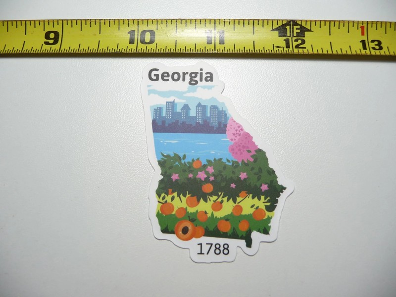 GEORGIA SMALL STICKER DECAL STATE PRIDE BIRTH TRAVEL VACATION TRIP USA