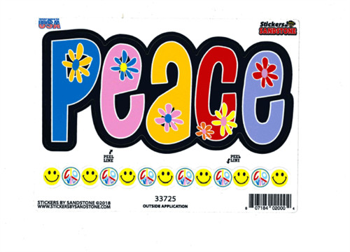 Peace – Sticker – 6″ x 4″