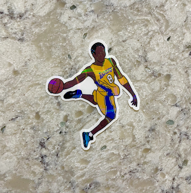 Kobe Bryant Sticker I Gloss or Holographic Laminate l Waterproof Decal gallery