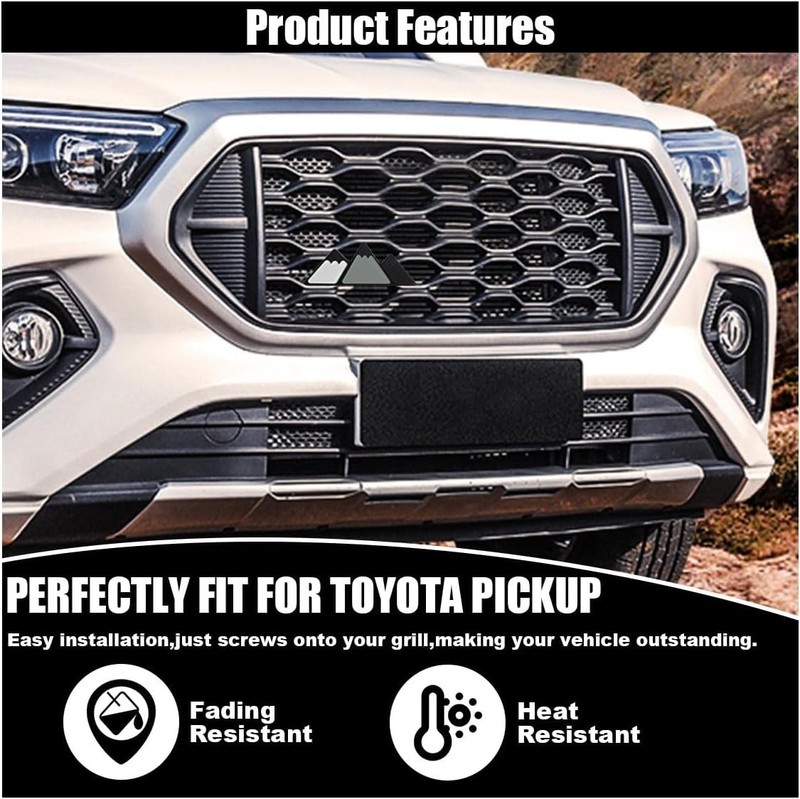 Durable Tri-Color Acrylic Car Grille Emblem - Easy Installation for All Cars gallery