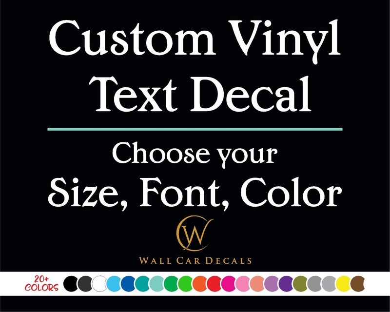 Custom 5 x 42 Personalized Text Name Decal Décor Bedroom Wall Art Window Sticker