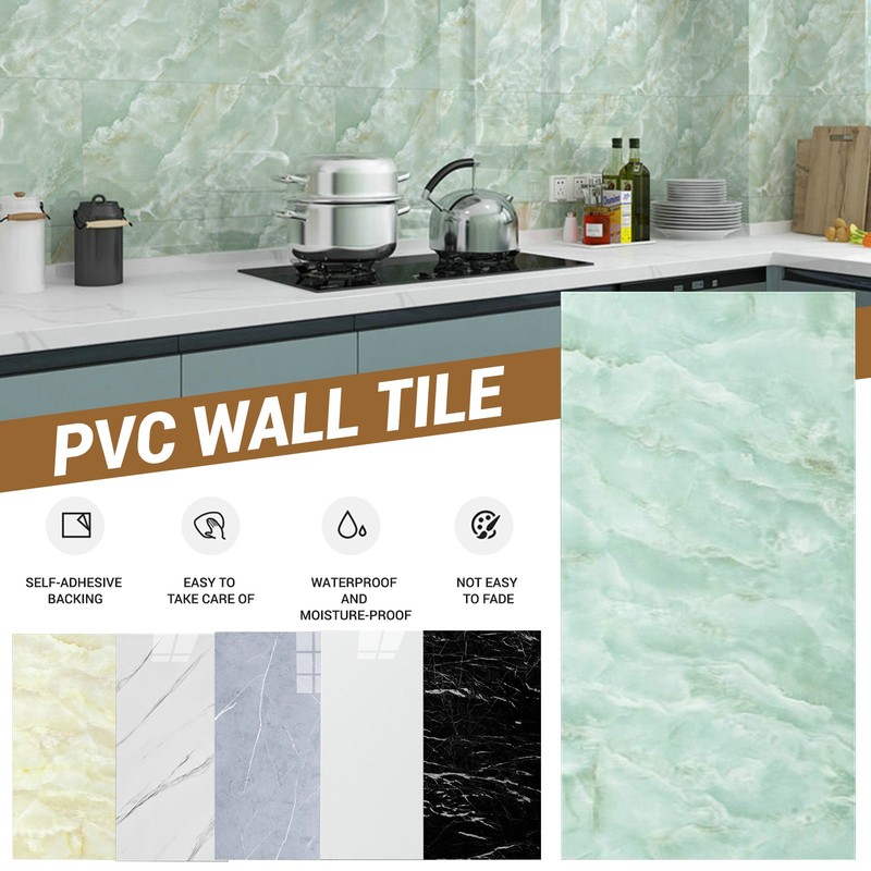 Marble Tile Stickers 60x30cm Self Adhesive Wall Tiles Waterproof Peel and Stick gallery