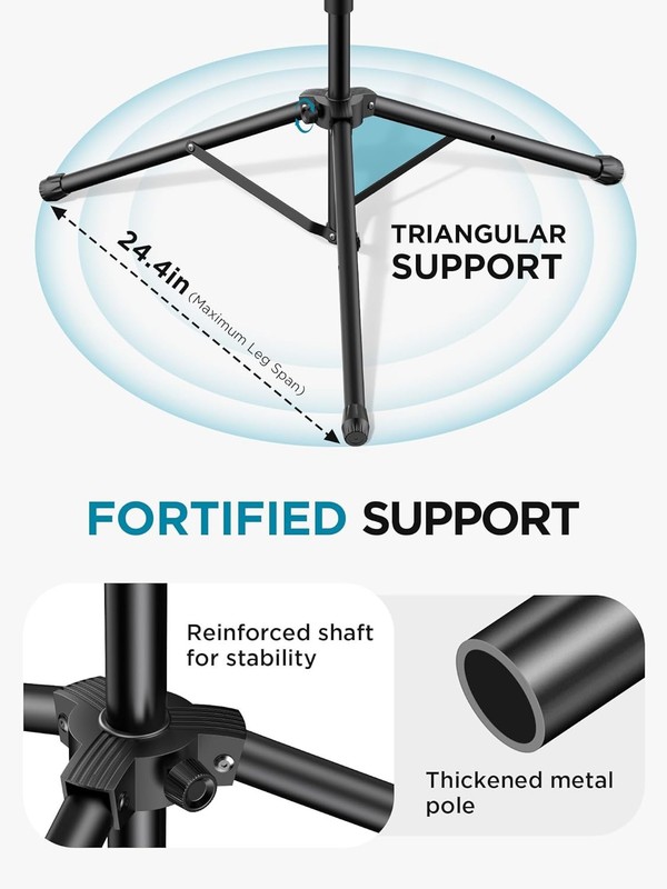 Mic Stand, 6 in 1 Microphone Stand Floor with Tablet Phone Holder Height Adjust gallery