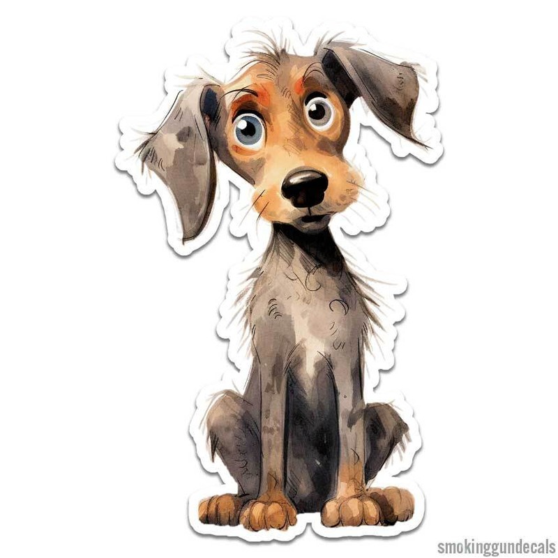 Cute Puppy Dog, Vinyl Decal Sticker, Indoor Outdoor, 3 Sizes, #12356