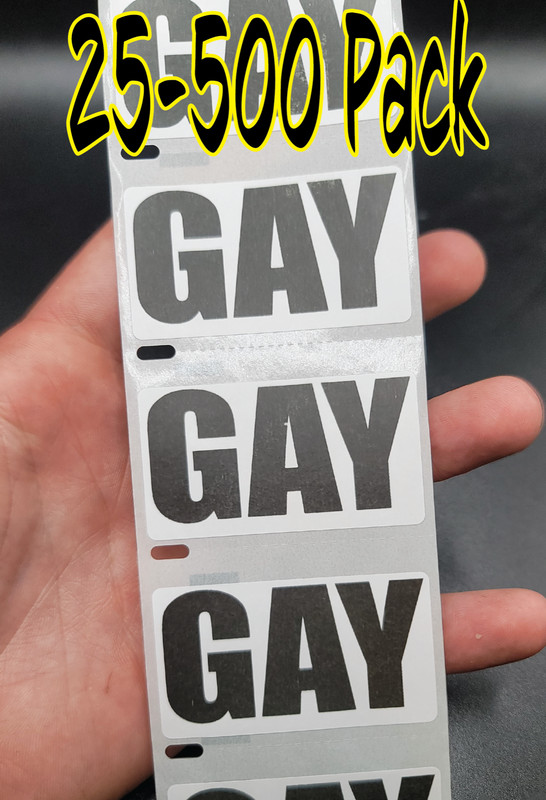 “GAY” Stickers 25-500 Pack pro LGBT sticker gay pride trans dont say bill decal