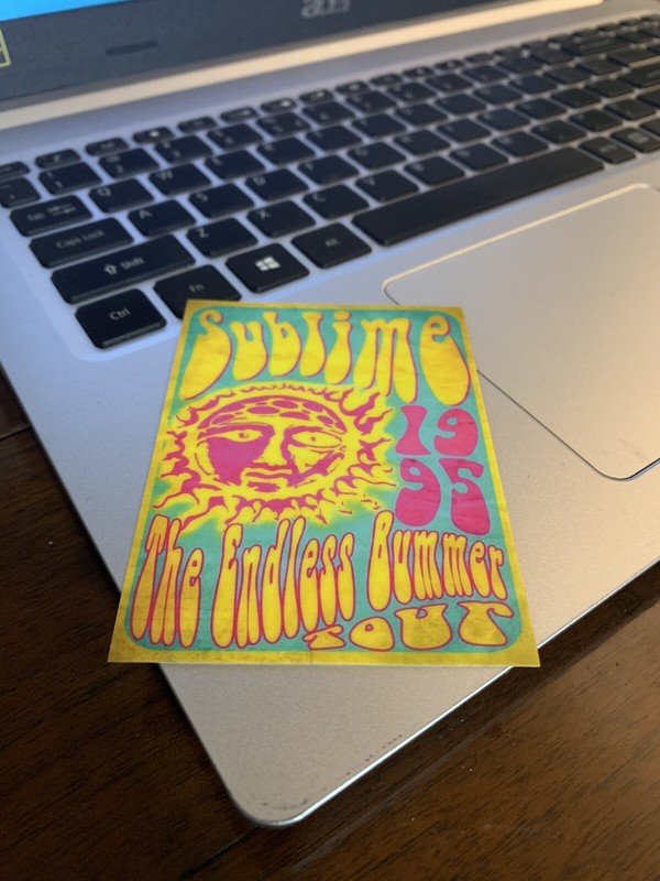 Sublime Concert Poster Sticker. Endless Summer Tour 1995