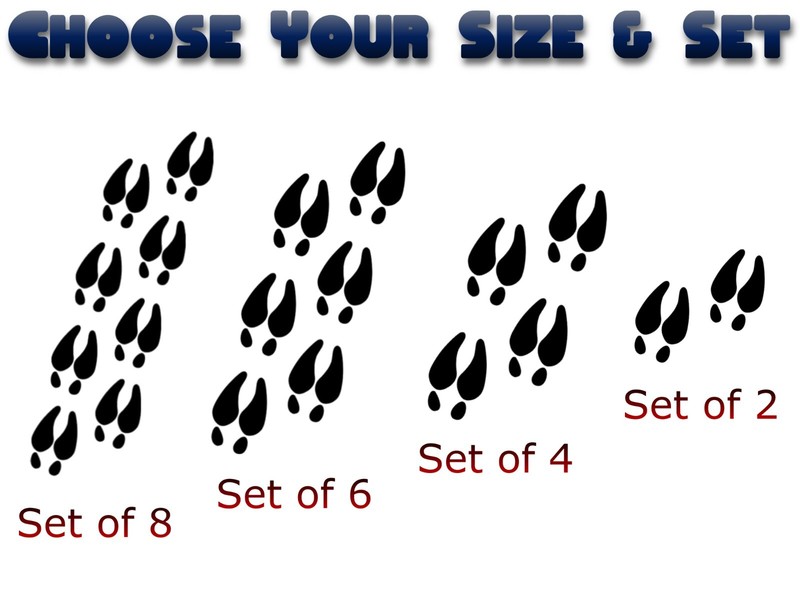 Deer Tracks Decals Sticker Hunting – Several Colors and Sizes Available